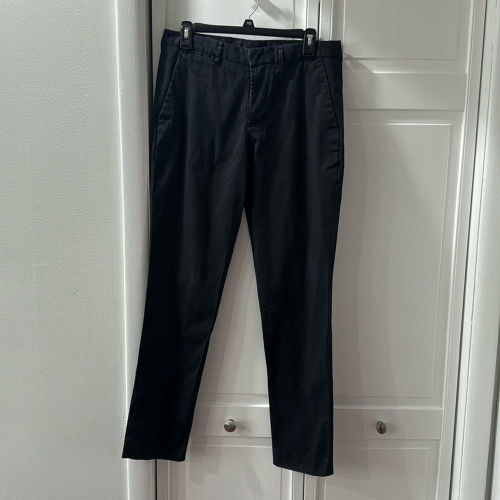 Express Men’s Stretch Slim Fit Trousers - Black (30 x 32) - Picture 2 of 6